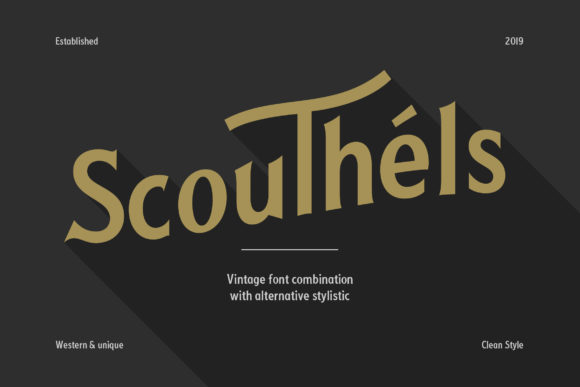 Scouthels: A Vintage Display Font for Handmade Charm