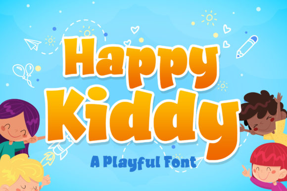 The Happy Kiddy Font: A Bold Display Typeface for Playful Digital Brands